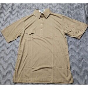 La Mode Du Golf Mens L Tan Polo Short Sleeve Shirt